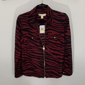 Michael Kors zip up blouse